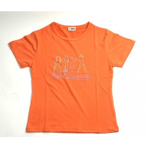 Tricou dama - Night Dancers  - portocaliu...OFERTA !!
