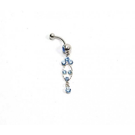 Body Piercing dama - cu pietre bleo inchis 