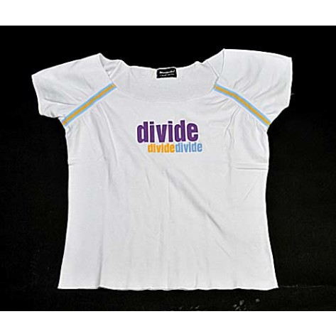 Tricou dama sport  -  Divide -alb