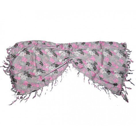 Fular - Sal -  dama -  cu ciucuri - model 2 ( 83 cm x 83 cm )