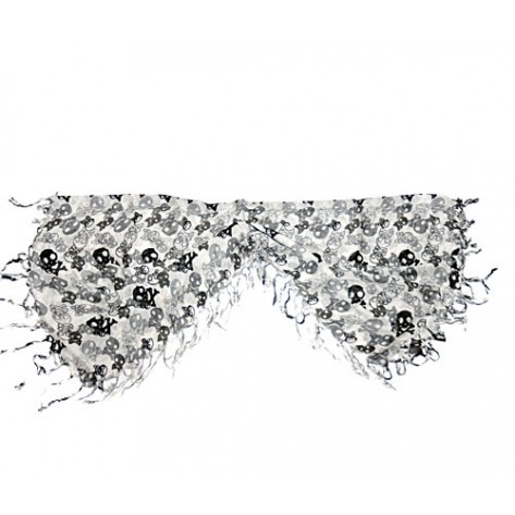 Fular - Sal  - dama - cu ciucuri - model 1  ( 83 cm x 83 cm )