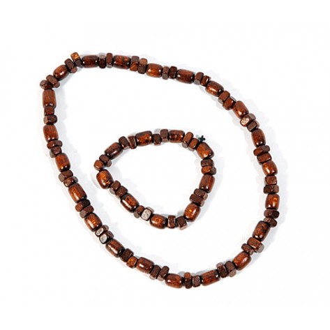 Set - colier si bratara  - maro 