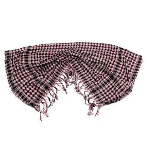 Fular - sal  ( shemag ) roz cu negru ( 100 cm x 100 cm )