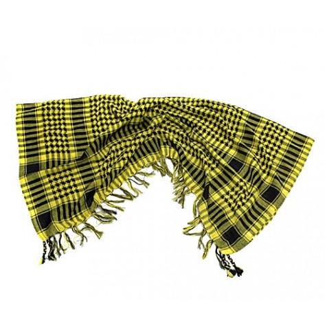 Fular - sal  ( shemag ) - galben cu negru ( 100 cm x 100 cm )