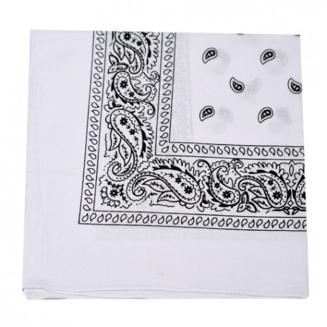 Bandana floral - alb