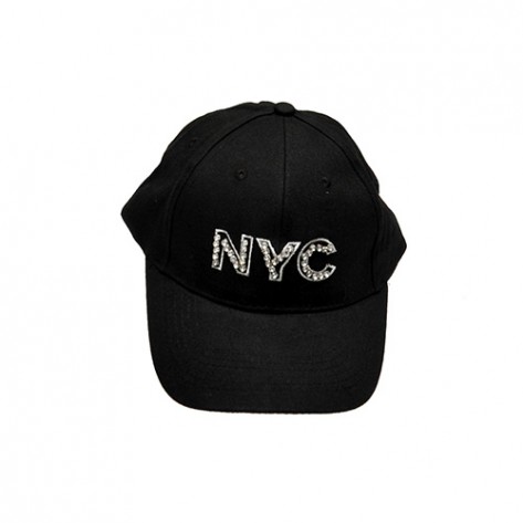 Sapca NYC - dama - neagra cu pietre