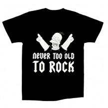 Tricou Homer Simpson - Never Too Old to Rock