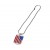 DOG TAG INOX  - UNISEX -- cu pietre tip Swarovski-  Placuta ID . - flag  US